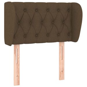 vidaXL S&auml;nggavel med kanter m&ouml;rkbrun 83x23x78/88 cm tyg