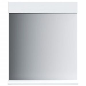 vidaXL Badrumsspegel med hylla BERG vit 60x12x70 cm massivt tr&auml;