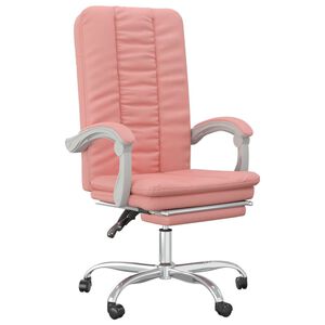 vidaXL Kontorsstol rosa konstl&auml;der