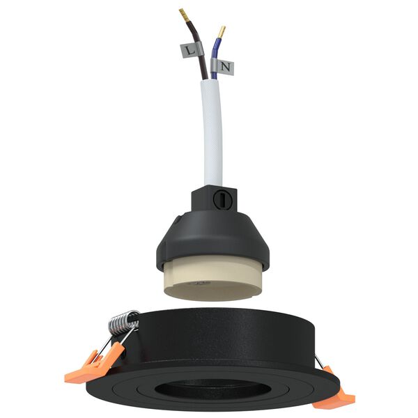 vidaXL Spotlight 12 pcs Svart 9 x 9 x 2 cm Aluminium