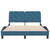 vidaXL Bed Frame without Mattress Blue 140x190 cm Velvet