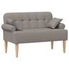 vidaXL Loveseat med knapprapport Taupe 120 x 65 x 79 cm Tyg