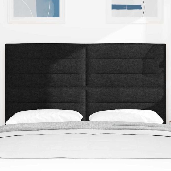 vidaXL LED huvuddyna med LED -remsljus Svart 160 cm Polyester