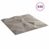 vidaXL V&auml;ggpaneler 48 pcs BetongGr&aring; 50 x 50 cm XPS Skum