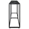 vidaXL Konsolbord svart marmor 200x35x75,5 cm h&auml;rdat glas
