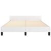 vidaXL Sängram med huvudgavel utan madrass vit 140x190 cm