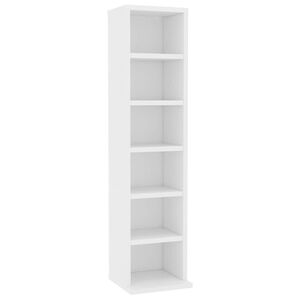 vidaXL CD-hylla vit 21x20x88 cm konstruerat tr&auml;