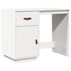 vidaXL Skrivbord Vit 95x50x75 cm massiv furu