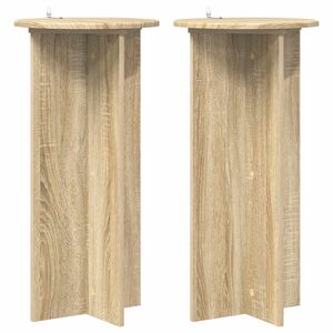 vidaXL V&auml;xtst&auml;ll 2 pcs Sonoma-ek 40 x 40 x 80 cm Konstruerat tr&auml;