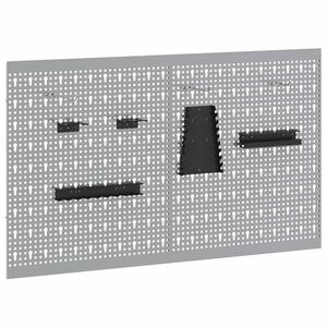 vidaXL Verktygsv&auml;ggpanel 2 st Gr&aring; 100 x 1 x 60 cm St&aring;l