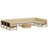 vidaXL Utomhussoffset 11 st Vit och Beige