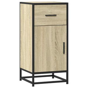 vidaXL Sk&aring;p sonoma-ek 35,5x35x76 cm konstruerat tr&auml; och metall