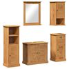 vidaXL Badrumsm&ouml;belset VIGO 5 st Honung brun 37 x 34 x 110 cm