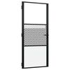 vidaXL Glasd&ouml;rr 93 x 3,5 x 201,5 cm Aluminium Svart