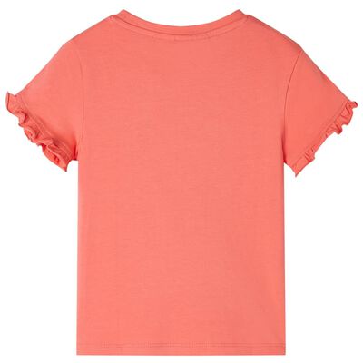 T-shirt med korta ärmar för barn korall 92