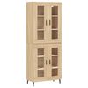 vidaXL H&ouml;gsk&aring;p sonoma-ek 69,5x34x180 cm konstruerat tr&auml;
