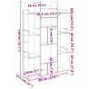 vidaXL Bokhylla åldrat trä 86x25,5x140 cm konstruerat trä