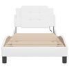 vidaXL Bed Frame with LED without Mattress "Zadar" White 100x200 cm