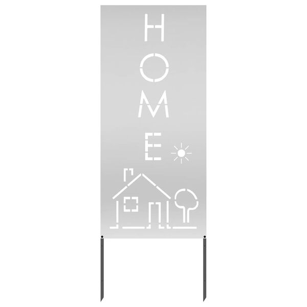 vidaXL Tr&auml;dg&aring;rds integritetssk&auml;rm Silver 50 x 140 cm Galvaniserat st&aring;l