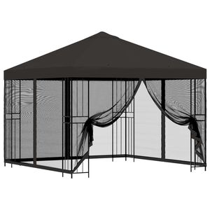 vidaXL Tr&auml;dg&aring;rdsgazebo med sidov&auml;ggar 3 x 3 m Antracit