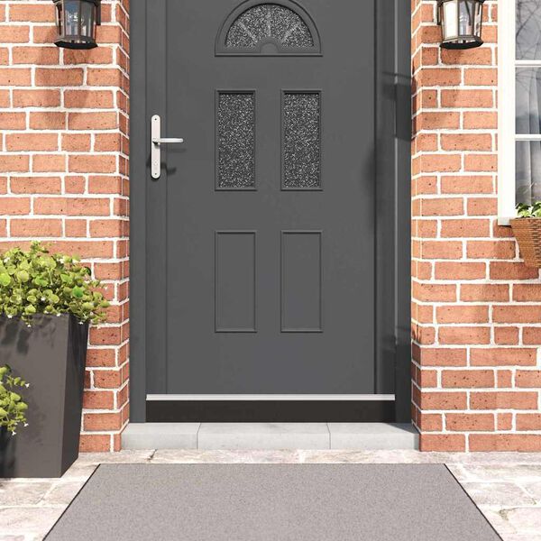 vidaXL Sj&auml;lvh&auml;ftande d&ouml;rrborstlist 12 pcs Silver 100 cm