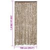 vidaXL Insektsgardin beige och brun 100x230 cm chenille