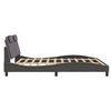 vidaXL Bed Frame "Viana" without Mattress Grey 180x200 cm Faux Leather
