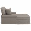 vidaXL Chaise Lounge med Kjol med kudde Taupe 91 x 157 x 91 cm tyg
