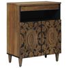 vidaXL Sideboard med lagring Brun 60 x 33,5 x 75 cm Massivt mangotr&auml;