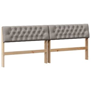 vidaXL Kl&auml;dd s&auml;nggavel Taupe 200 cm Massiv furu