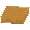 vidaXL Kudd&ouml;verdrag 12 st HOUTEN Gul 40 x 80 cm Mikrofiber Fleece