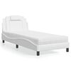 vidaXL Bed "Viana" with Mattress White 90x190 cm Faux Leather