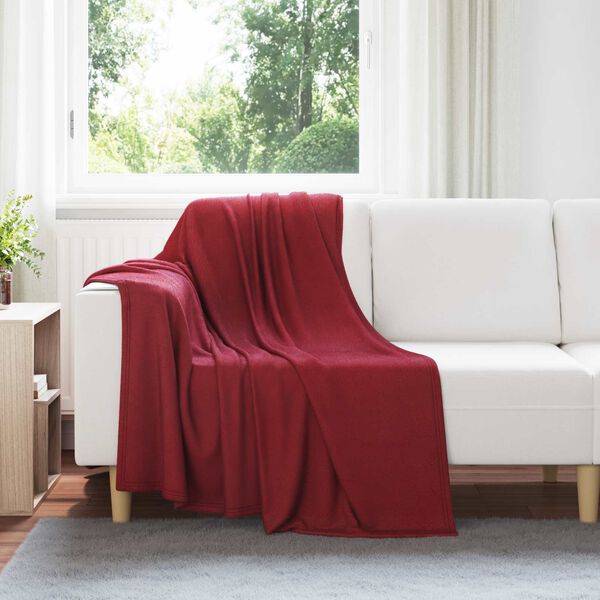 vidaXL Filtar 6 pcs Bordeaux R&ouml;d 170 x 130 cm Fleece