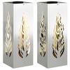 vidaXL Solar LED Stig Ljus 2 st Varmvit 18 x 18 x 50 cm