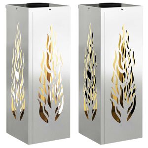 vidaXL Solar LED Stig Ljus 2 st Varmvit 18 x 18 x 50 cm
