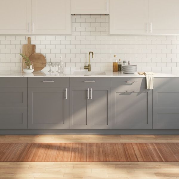 vidaXL Matta rektangul&auml;r naturlig 60x400 cm bambu