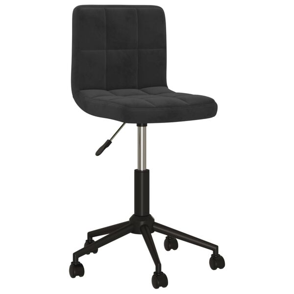 vidaXL Snurrbara matstolar 4 st svart sammet