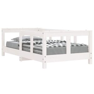 vidaXL S&auml;ngram f&ouml;r barns&auml;ng vit 70x140 cm massiv furu