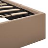 vidaXL S&auml;ngram hydraulisk f&ouml;rvaring cappuccino konstl&auml;der 120x200 cm