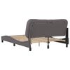 vidaXL Bed Frame with LED without Mattress "Hvar" Grey 120x200 cm