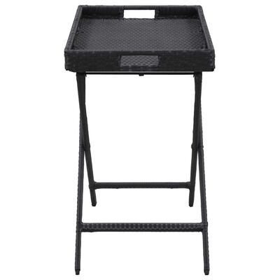 vidaXL Hopfällbart bord svart 80x45x75 cm konstrotting