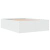 vidaXL Sängram vit 135x190 cm konstruerat trä
