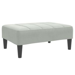vidaXL Fotpall Ljusgr&aring; 77x55x31 cm sammet