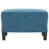 vidaXL Fotpall bl&aring; 60x50x41 cm sammet