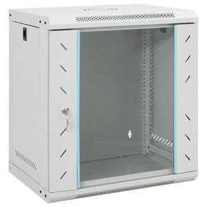 vidaXL 12U N&auml;tverkssk&aring;p v&auml;ggmonterat 19" IP20 53x40x60 mm