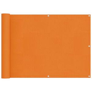 vidaXL Balkong Sk&auml;rm Orange 75 x 200 cm PU-belagt oxford alu