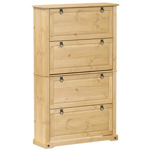 vidaXL Skosk&aring;p Corona 99x32x163,5 cm massiv furu
