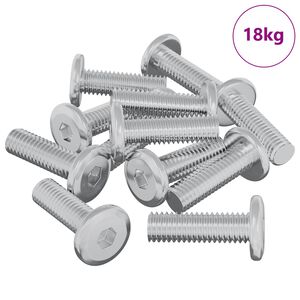 vidaXL Skruv 1593 pcs Silver 8 x 25 mm St&aring;l