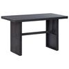 vidaXL Tr&auml;dg&aring;rdsbord svart 110x60x67 cm konstrotting