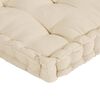 vidaXL Dynor till pallsoffa 3 st bomull beige